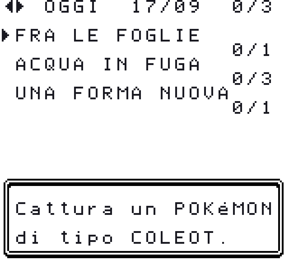 La sezione OGGI del DIARIO con gli incarichi del giorno e i loro contatori, e sotto la descrizione del primo